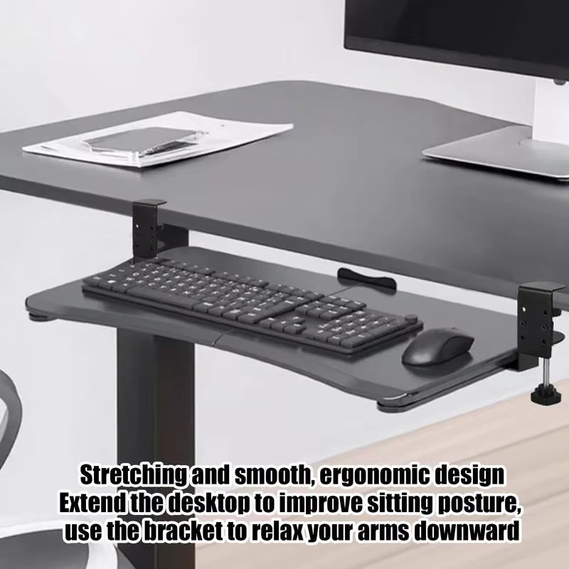 Underdesk Keyboard Drawer Keyboard Shelf Sliding Slide-Out Keyboard Drawer Keyboard Shelf Sliding under Desk Mounted Keyboard