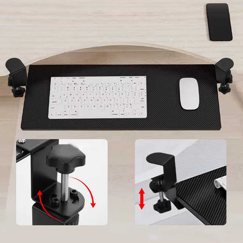 Underdesk Keyboard Drawer Keyboard Shelf Sliding Slide-Out Keyboard Drawer Keyboard Shelf Sliding under Desk Mounted Keyboard