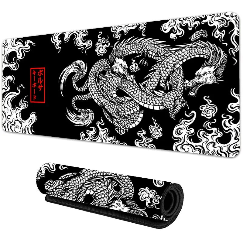 Japanese Dragon Large Gaming Mousepad Keyboard Gamer Mouse Pad on the Table Speed Desk Mat Anime Mouse Mats ，Dragon Pattern