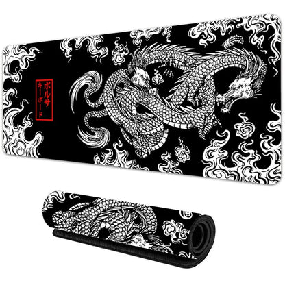 Japanese Dragon Large Gaming Mousepad Keyboard Gamer Mouse Pad on the Table Speed Desk Mat Anime Mouse Mats ，Dragon Pattern